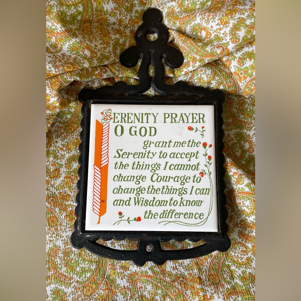 Vintage Trivet Serenity Prayer